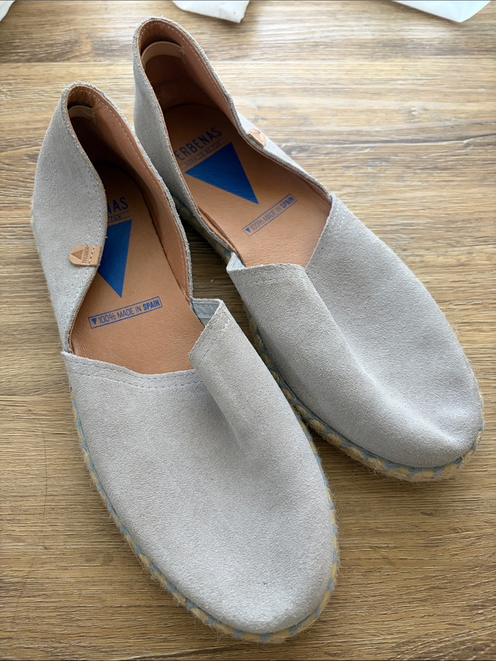 Verbenas Women's Suede Espadrilles in Light Taupe